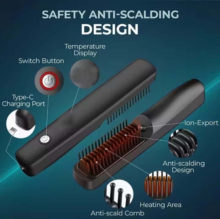 Wireless Heated Beard Comb – Groom & Style with Heat | Bear Labs - by Bear Labs Fit