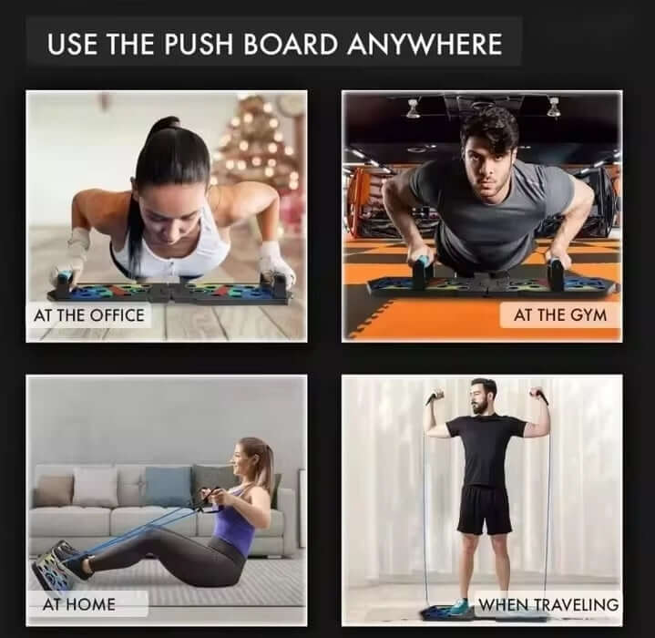 Push-Up Board with Elastic Cables – Multi-Grip Fitness Trainer for Total Upper Body Strength | Bear Labs - by Bear Labs Fit